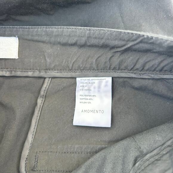 Amomento Women’s Curved Leg Pants Barrel Wide Cropped Small 0 Cotton - Picture 6 of 13